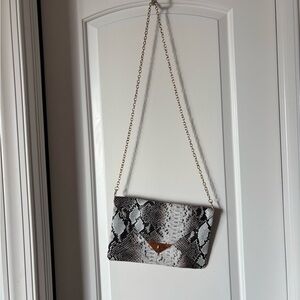 Chic Snakeskin Pattern Chain Shoulder Bag
